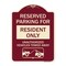 Signmission Parking Lot Reserved Parking for Residents Only Unauthorized Vehicles Towed Away Wit, BU-1824-23417 A-DES-BU-1824-23417 - alternate 1